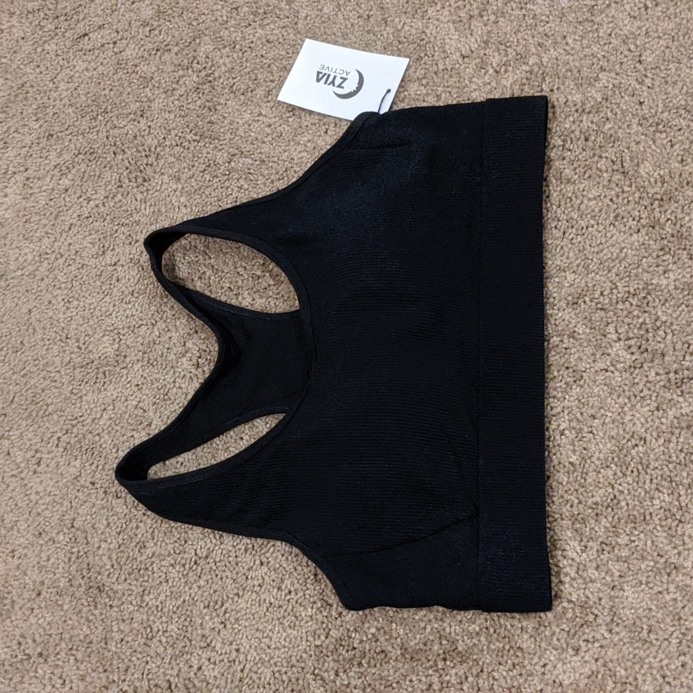 Black Ribbed Premium Adjustable Bra